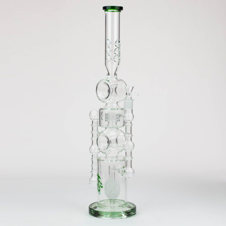 H2O Double ring glass water pipes 21"_7