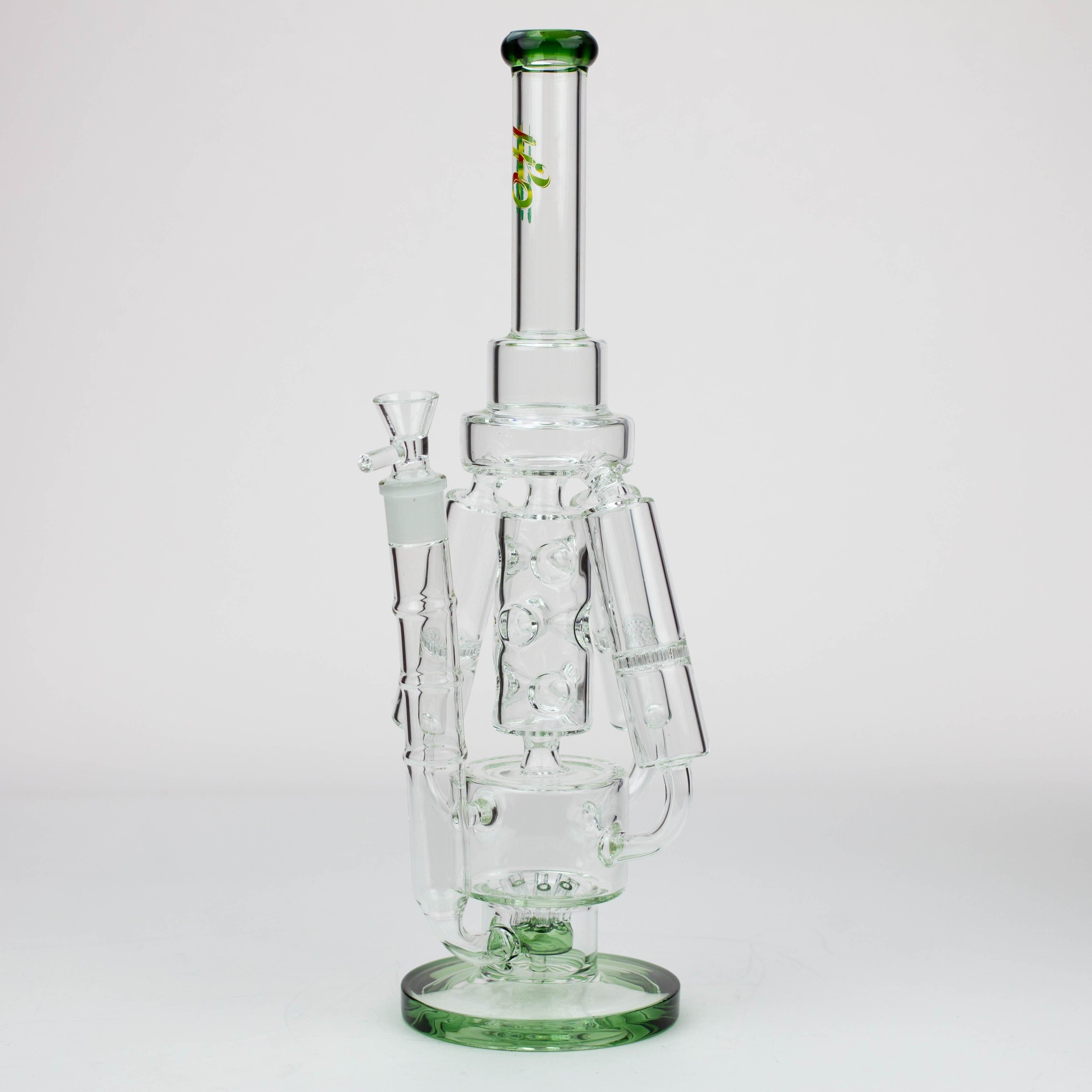 H2O Three Honeycomb silnders glass water recycle pipes 17"_4