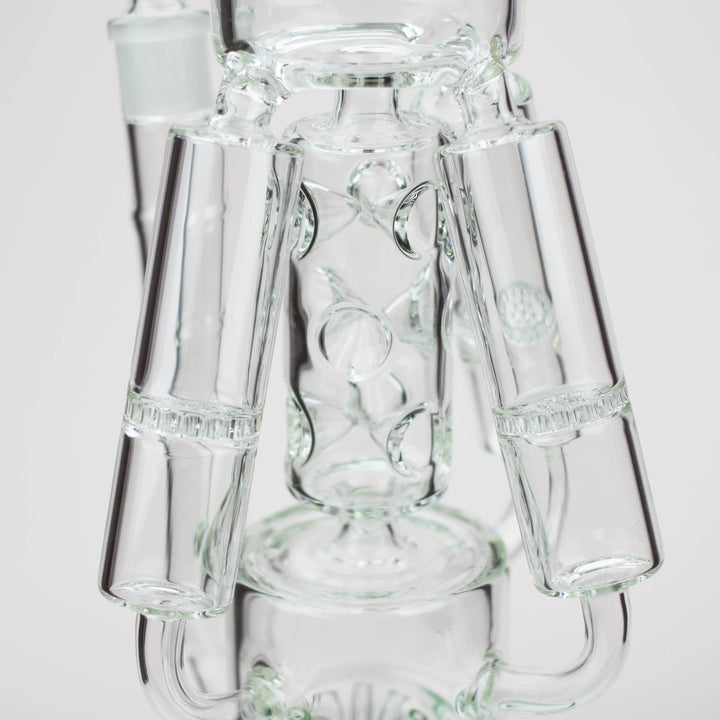 H2O Three Honeycomb silnders glass water recycle pipes 17"_2