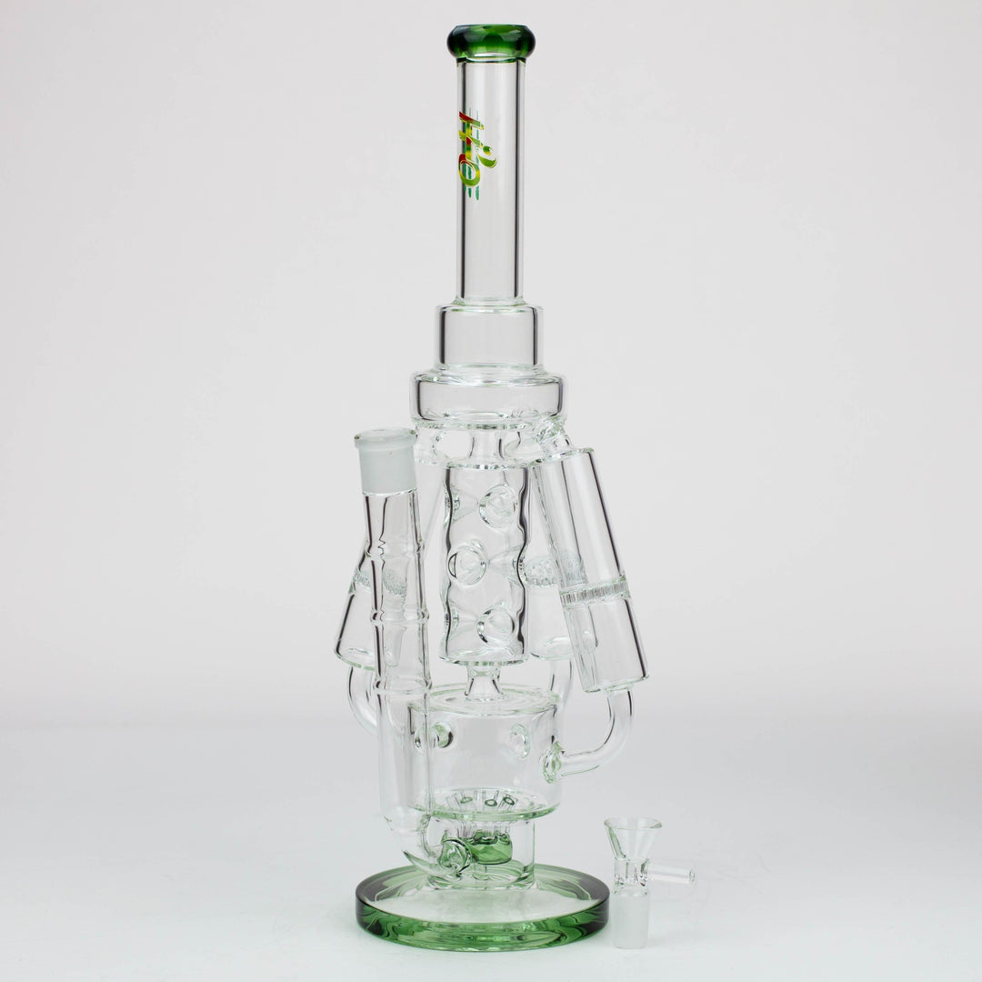 H2O Three Honeycomb silnders glass water recycle pipes 17"_11