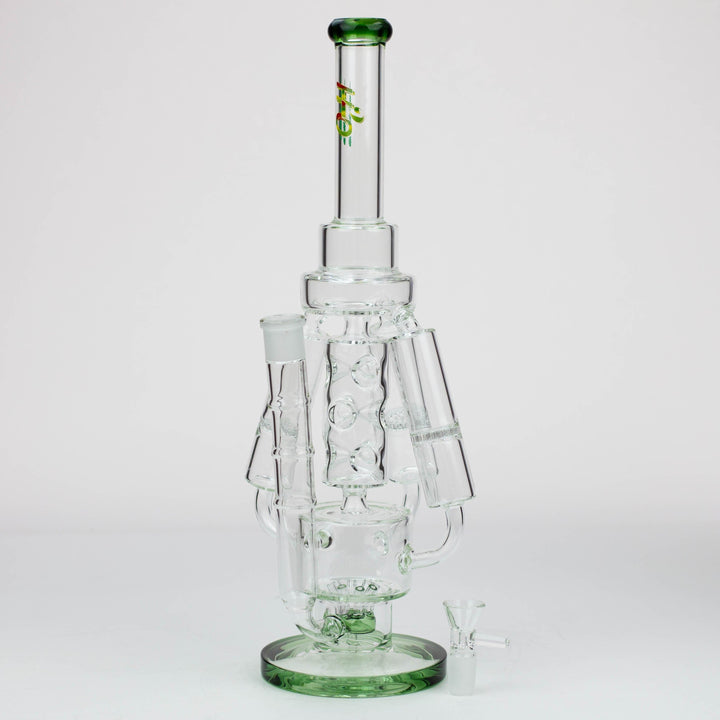 H2O Three Honeycomb silnders glass water recycle pipes 17"_11