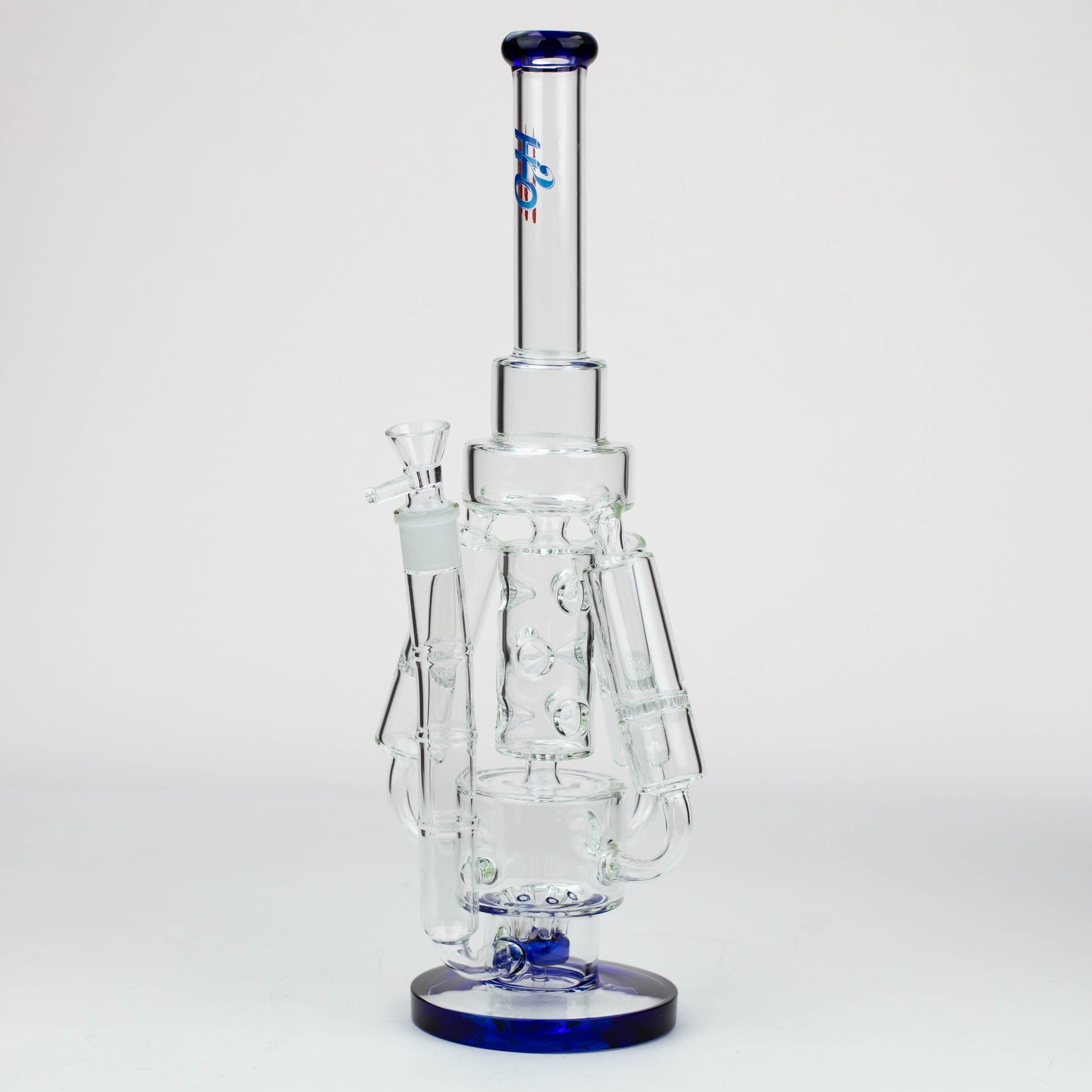 H2O Three Honeycomb silnders glass water recycle pipes 17"_6