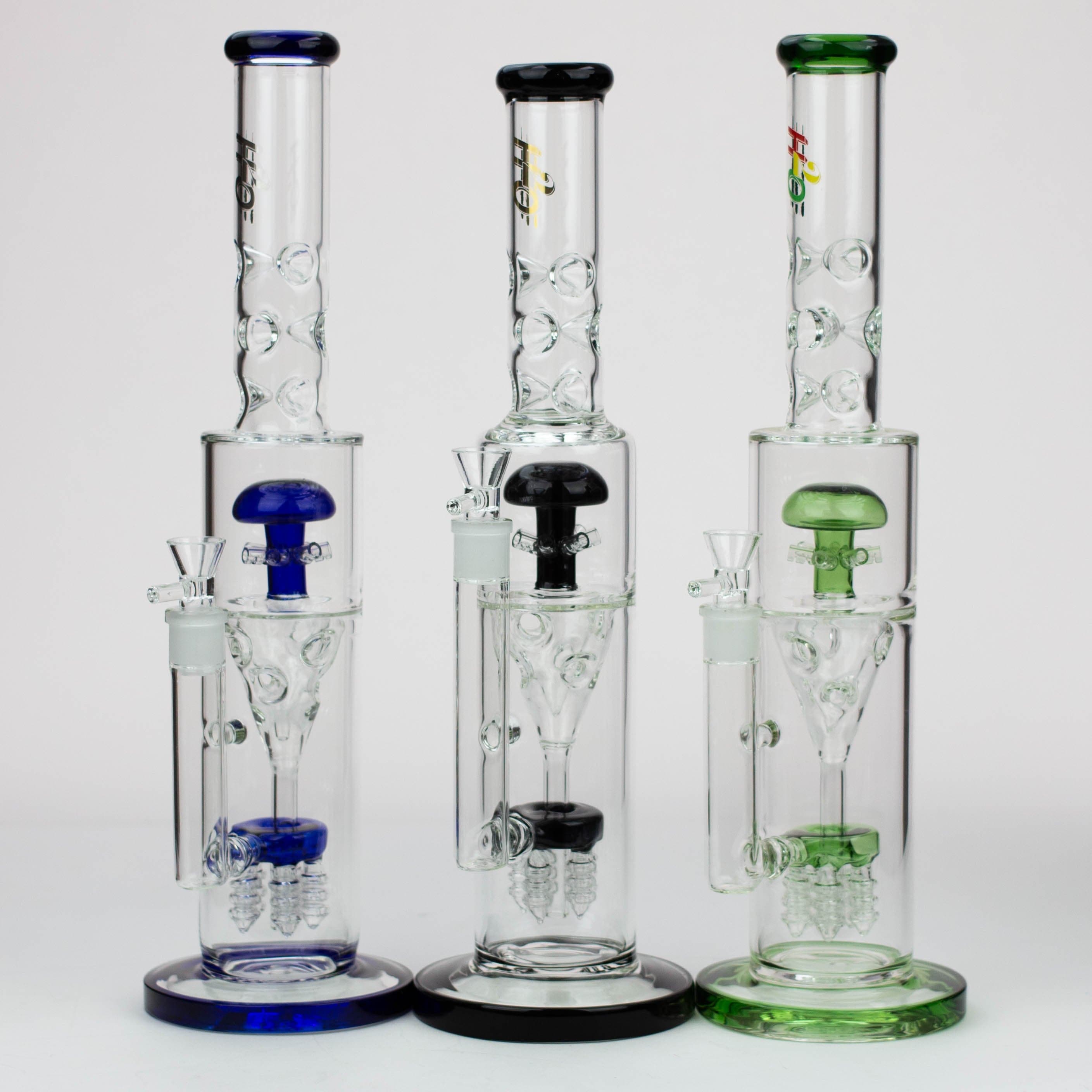 H2O Funnel glass water pipes 17"_0