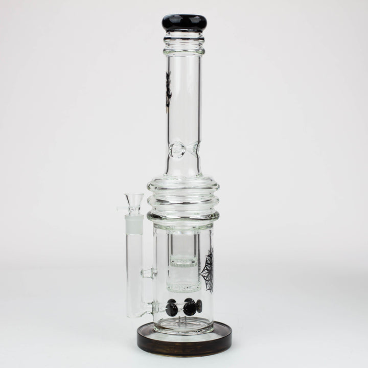 H2O glass water bong with double layer honeycomb 17"_8
