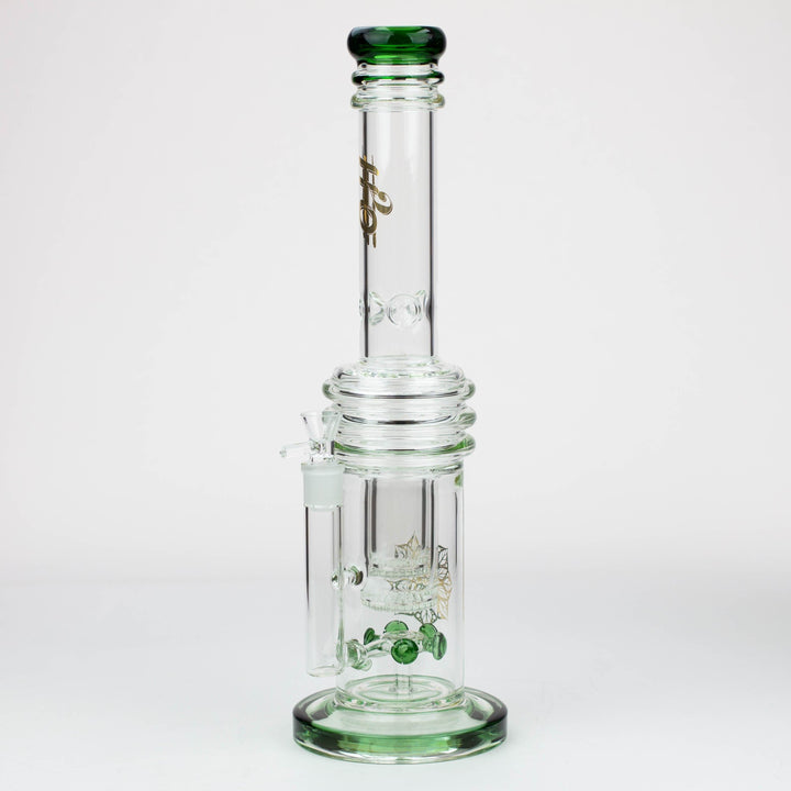 H2O glass water bong with double layer honeycomb 17"_6