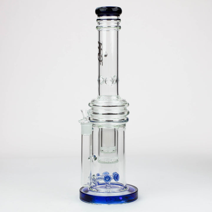 H2O glass water bong with double layer honeycomb 17"_7