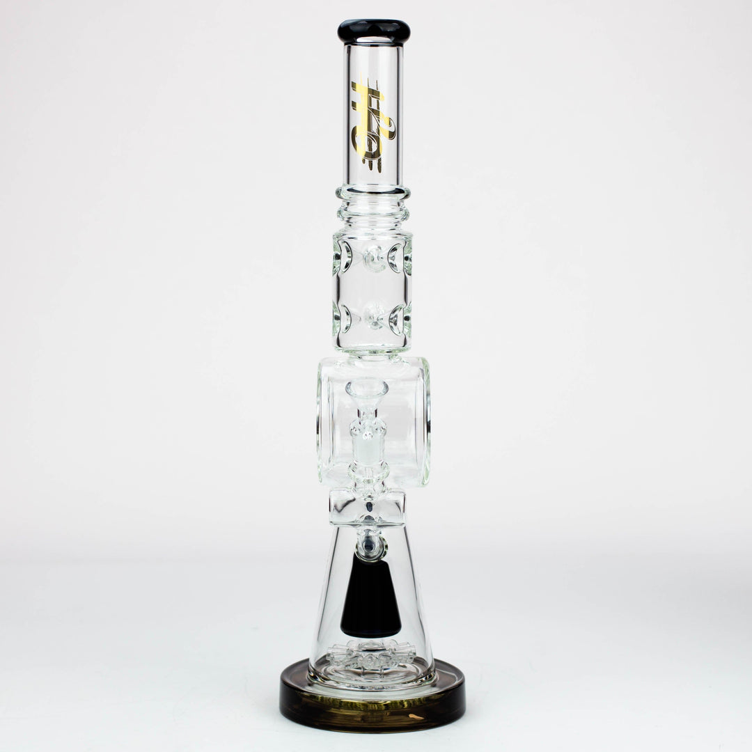 H2O Cone diffuser glass water pipes 18"_3