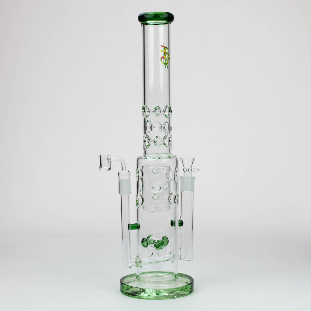 H2O 2-in-1 Double Joint glass water pipes 19"_5