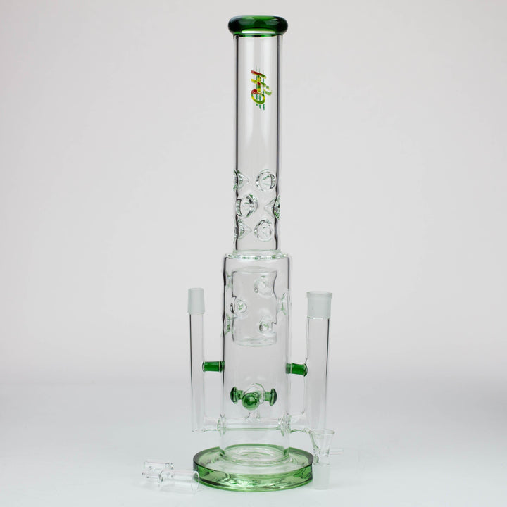 H2O 2-in-1 Double Joint glass water pipes 19"_4