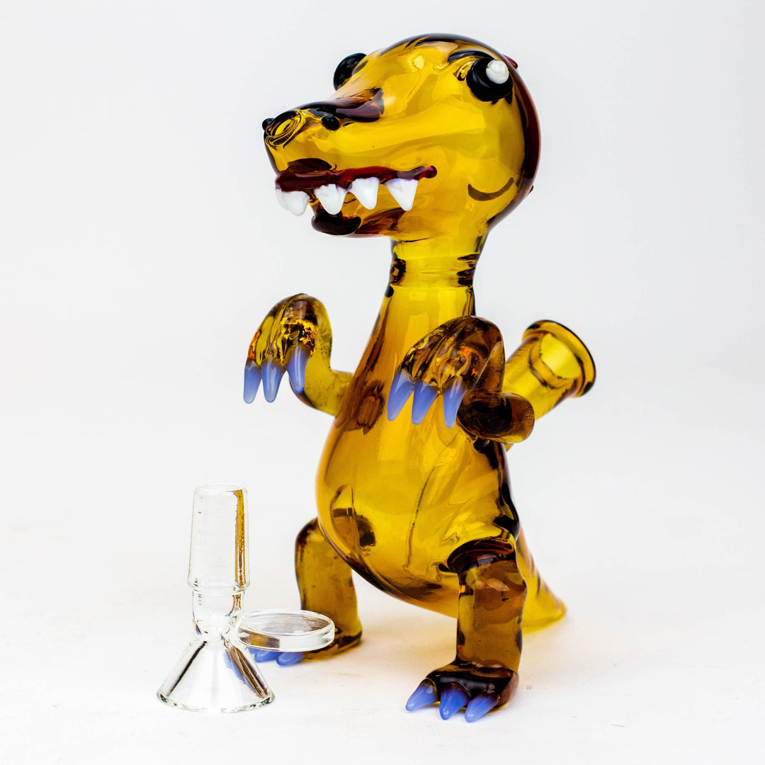 Dinosaur glass water pipes 6"_2