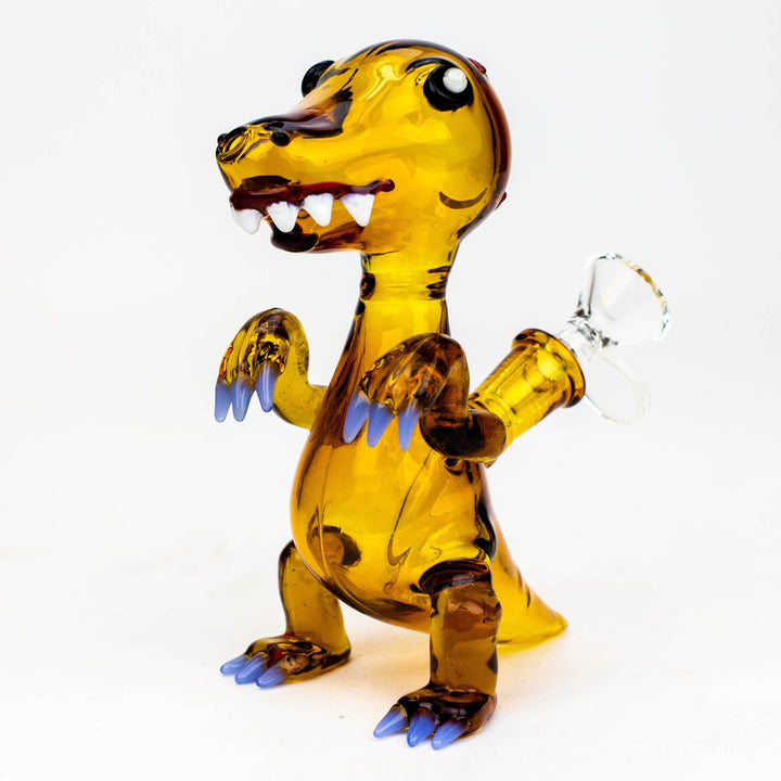 Dinosaur glass water pipes 6"_3