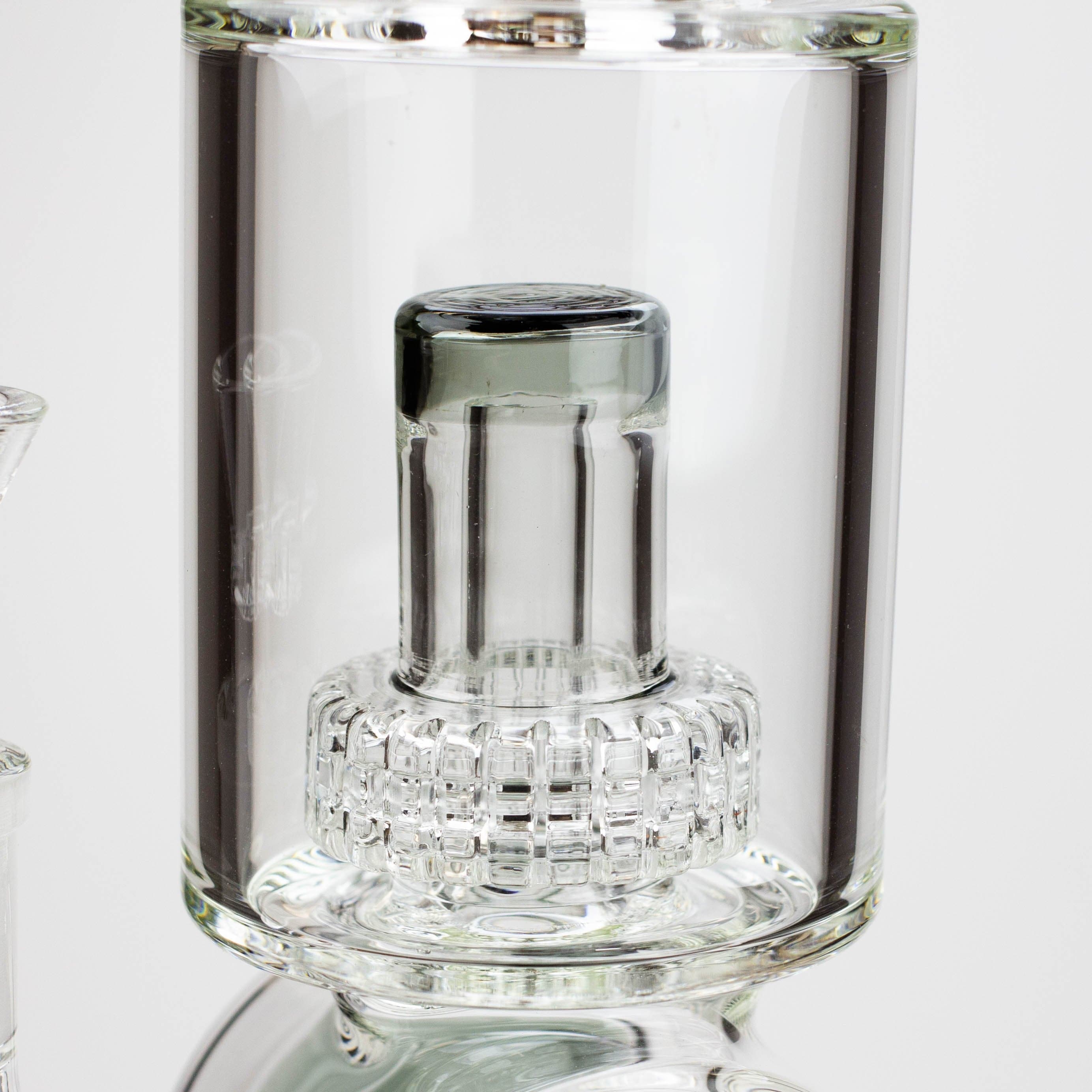 Infyniti double ring glass water pipes 18.5"_10