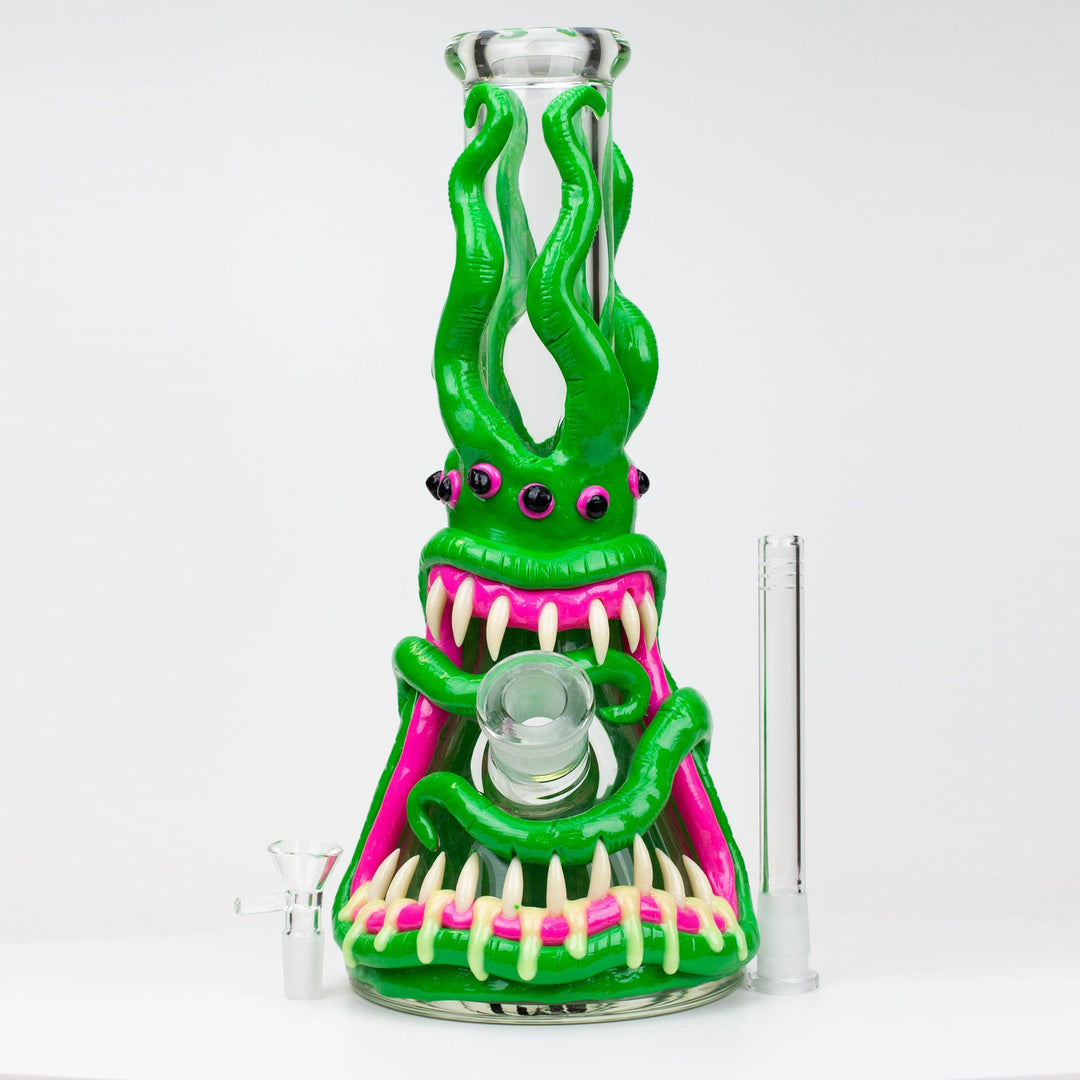 Resin 3D artwork 7mm glass beaker water pipes 12.5"_4