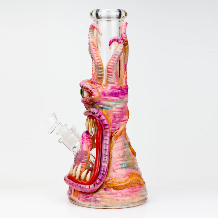 Resin 3D artwork 7mm glass beaker water bong 12.5"_8