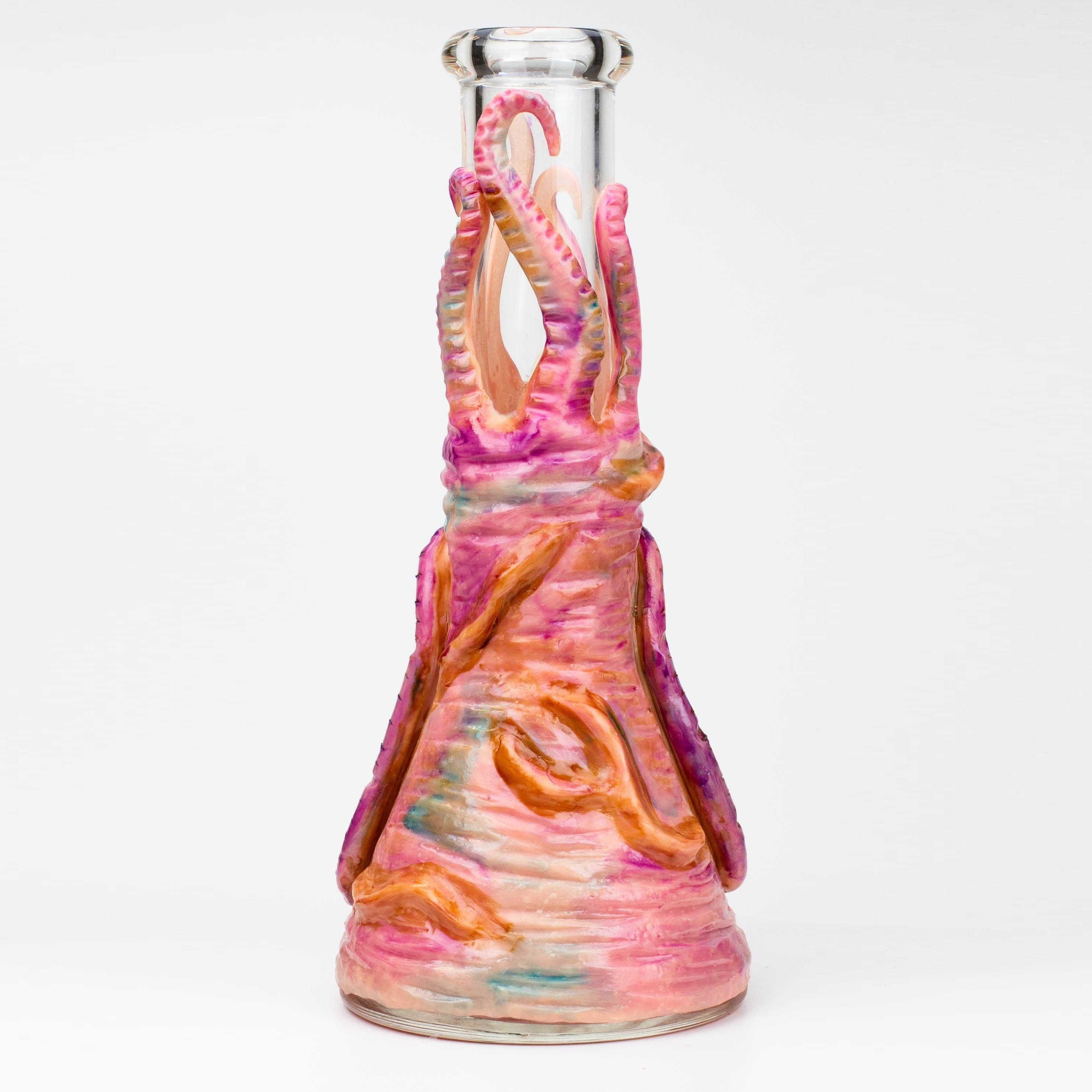 Resin 3D artwork 7mm glass beaker water bong 12.5"_2