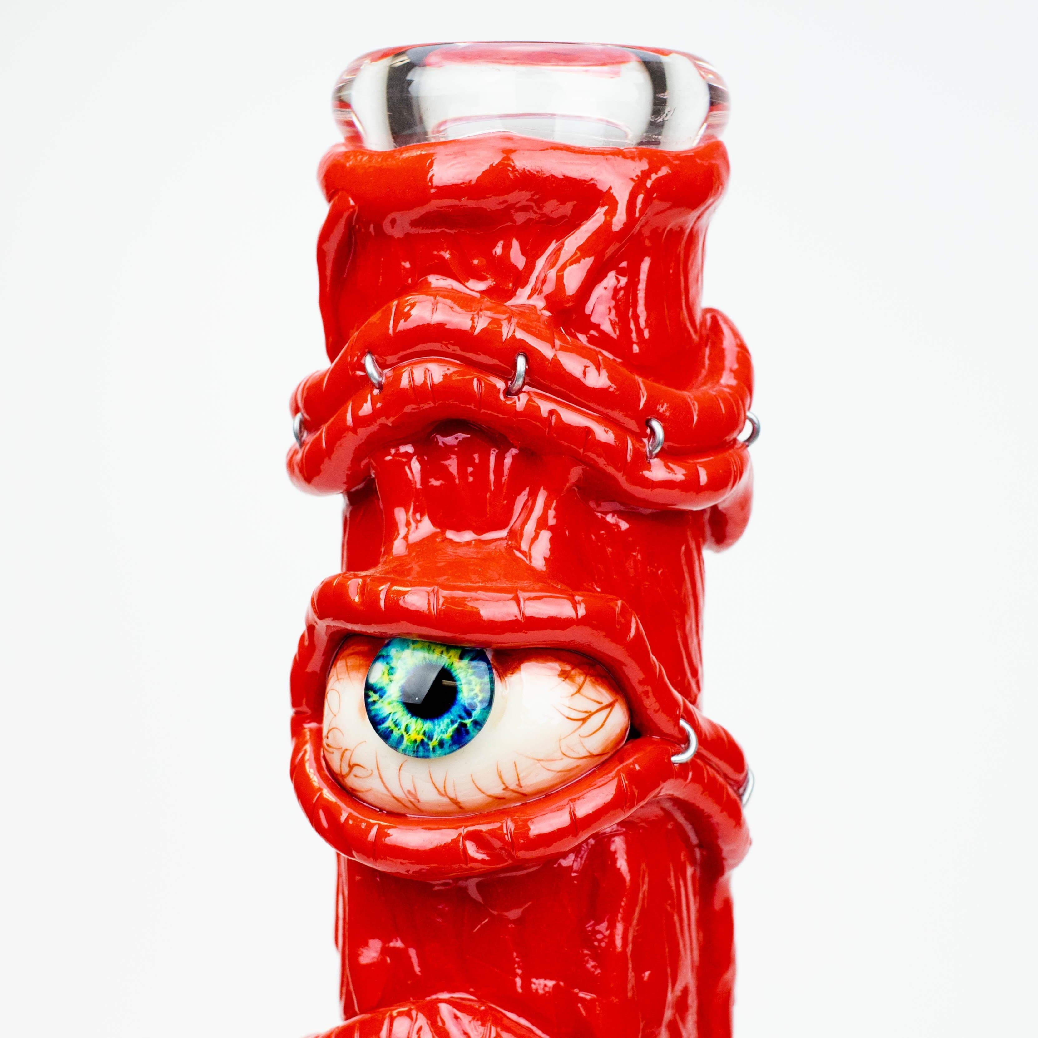 Resin 3D artwork 7mm glass beaker water bong 12.5"_12