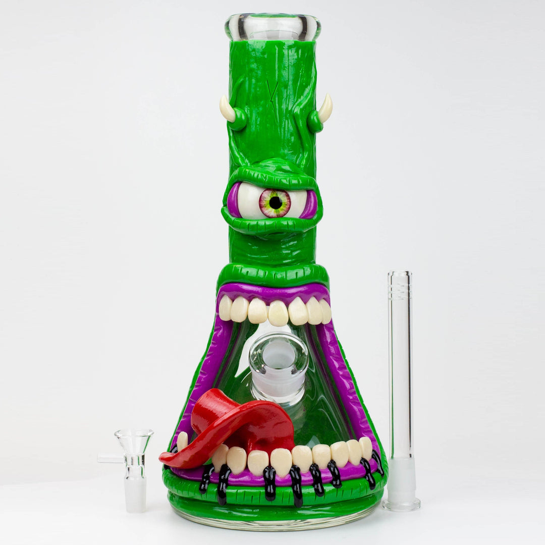 Resin 3D artwork 7mm glass beaker water pipes 12.5"_3