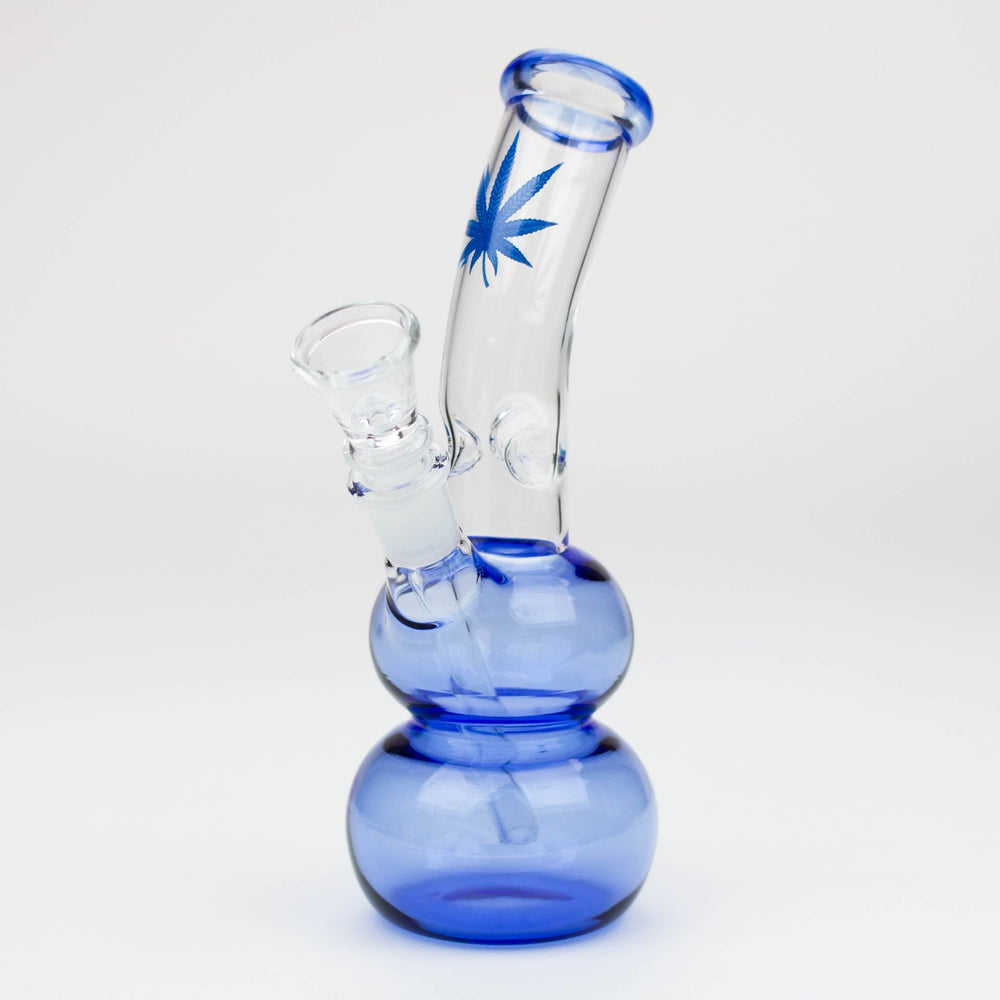 Color double ball glass water pipes_1