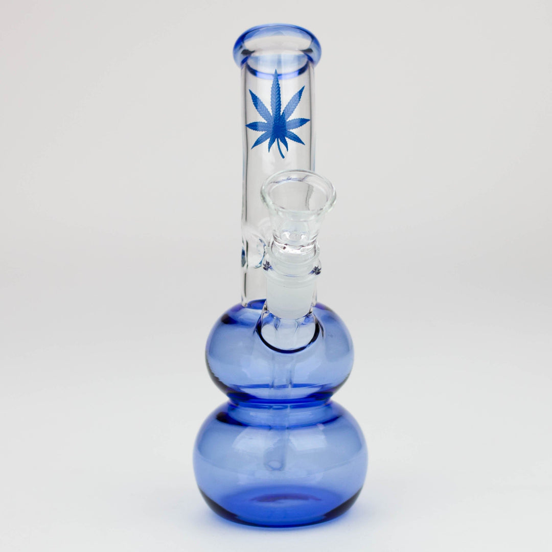 Color double ball glass water pipes_5
