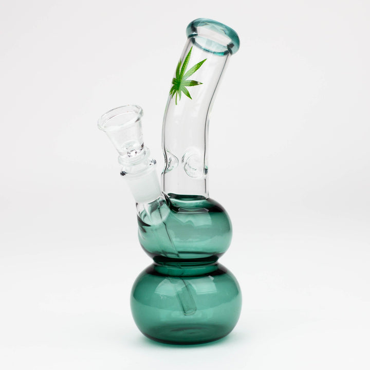 Color double ball glass water pipes_2