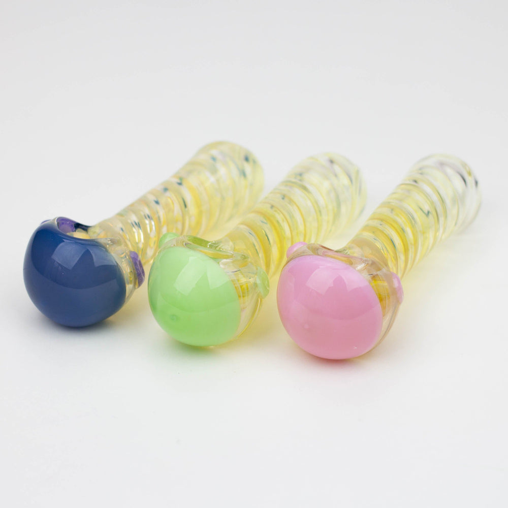 American color twisted soft glass hand pipe 4.5"_1