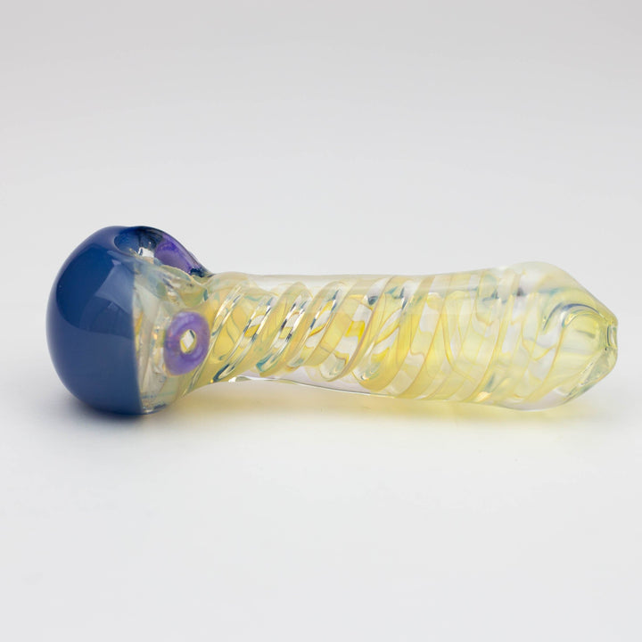 American color twisted soft glass hand pipe 4.5"_5