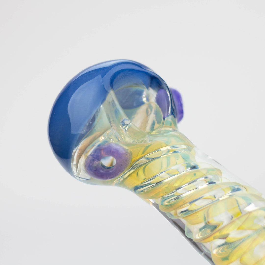 American color twisted soft glass hand pipe 4.5"_2