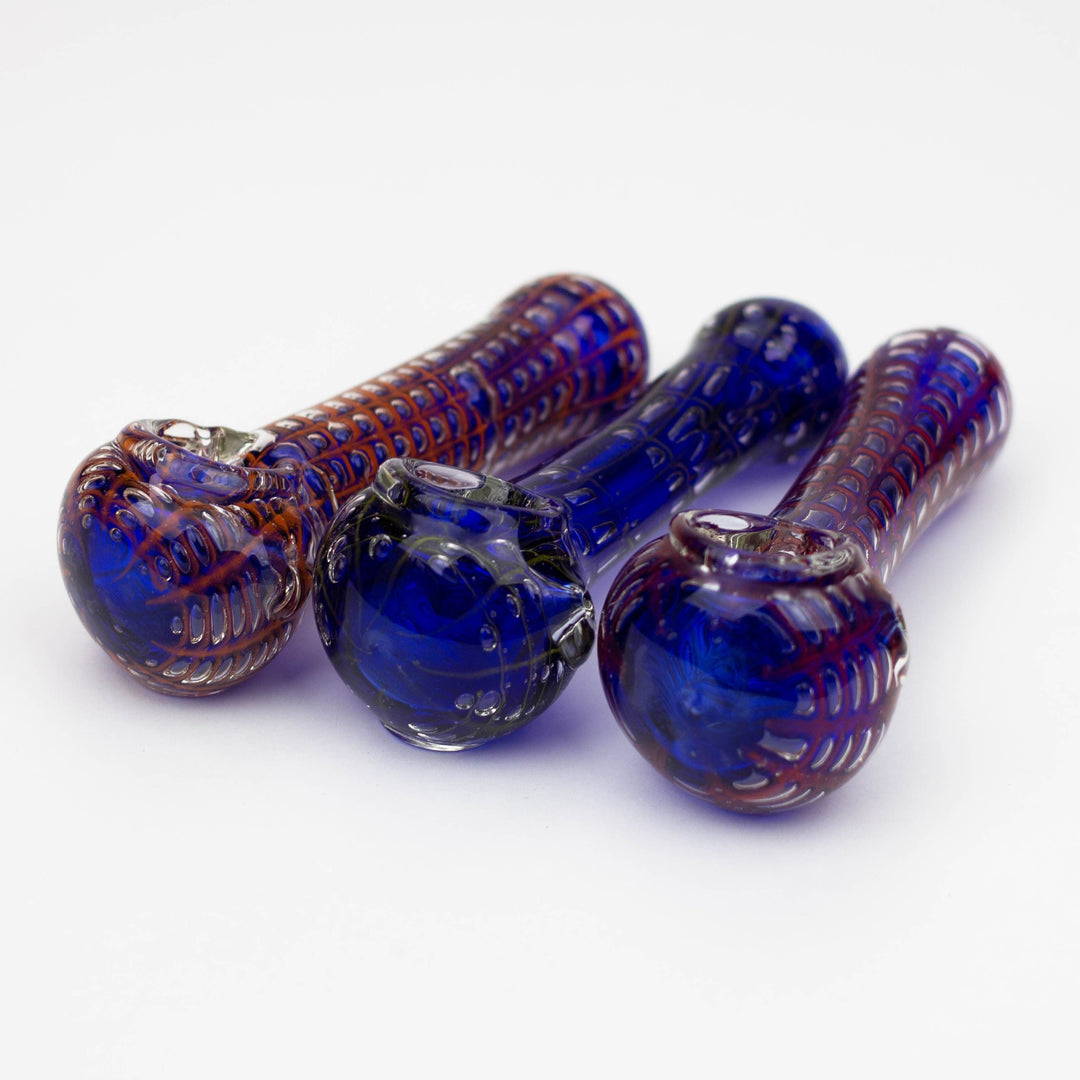 Spider web glass hand pipe 5"
