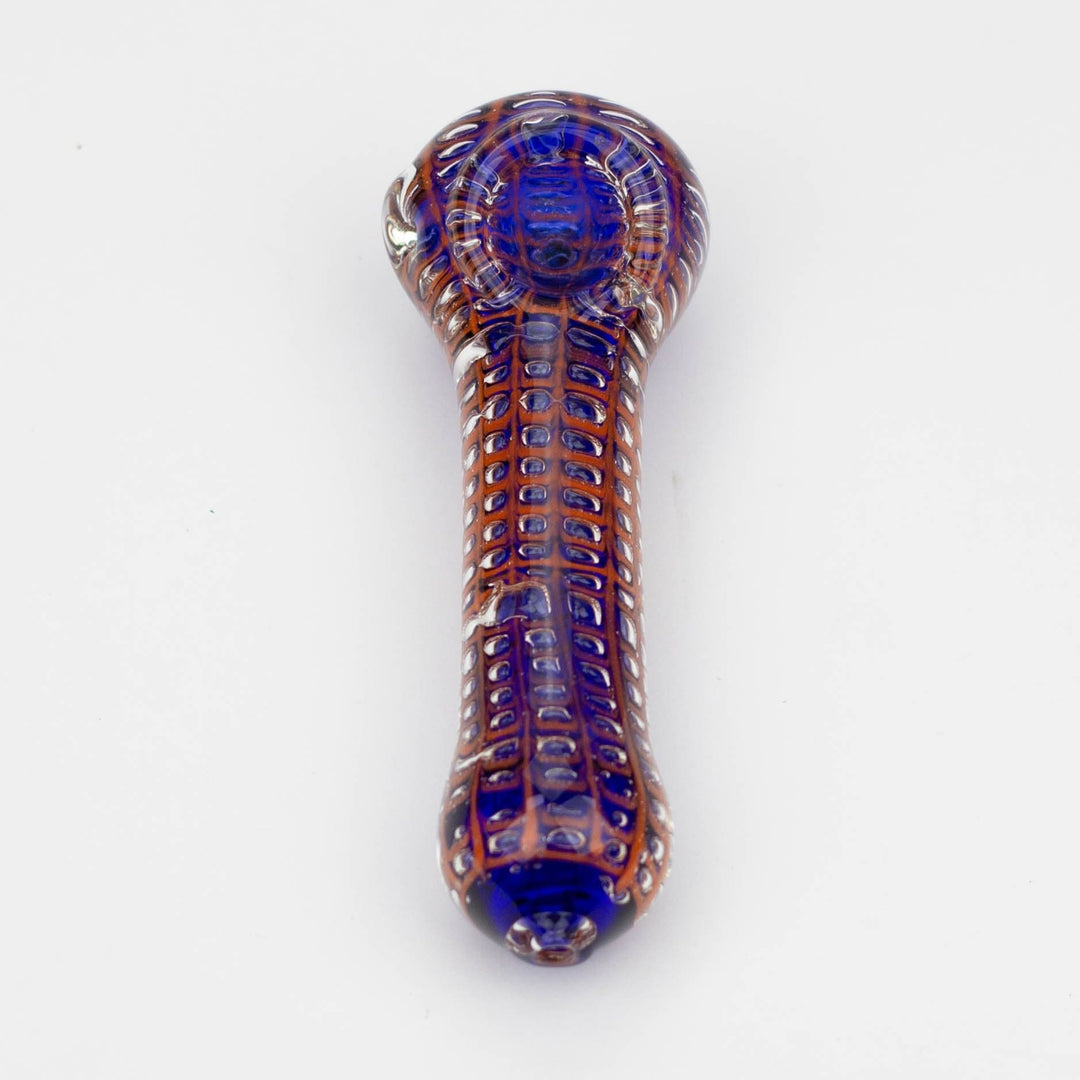 Spider web glass hand pipe 5"