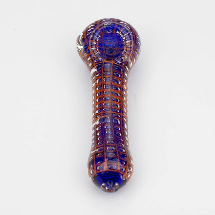 Spider web glass hand pipe 5"