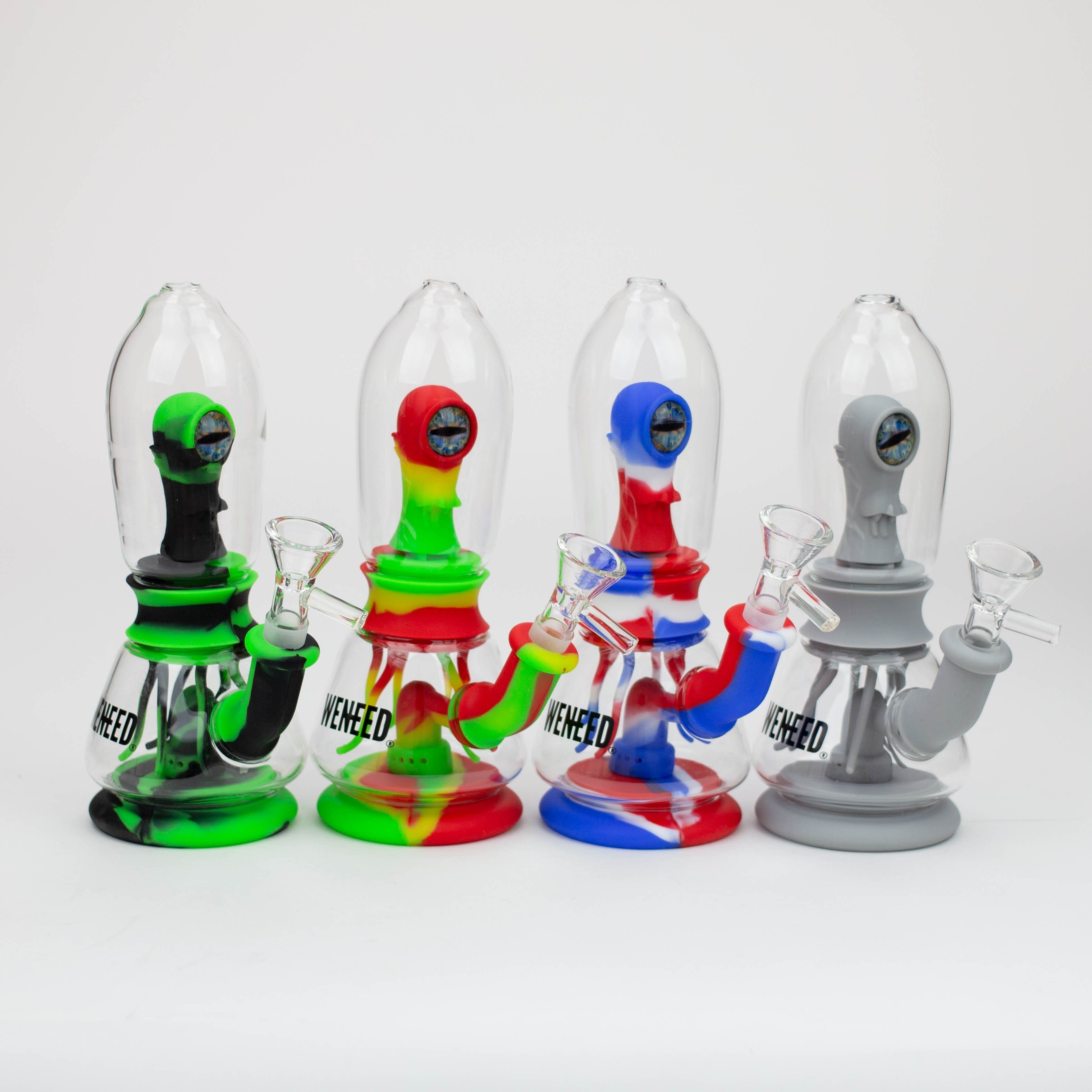 Weneed silicone monster double filter bong 7"_0