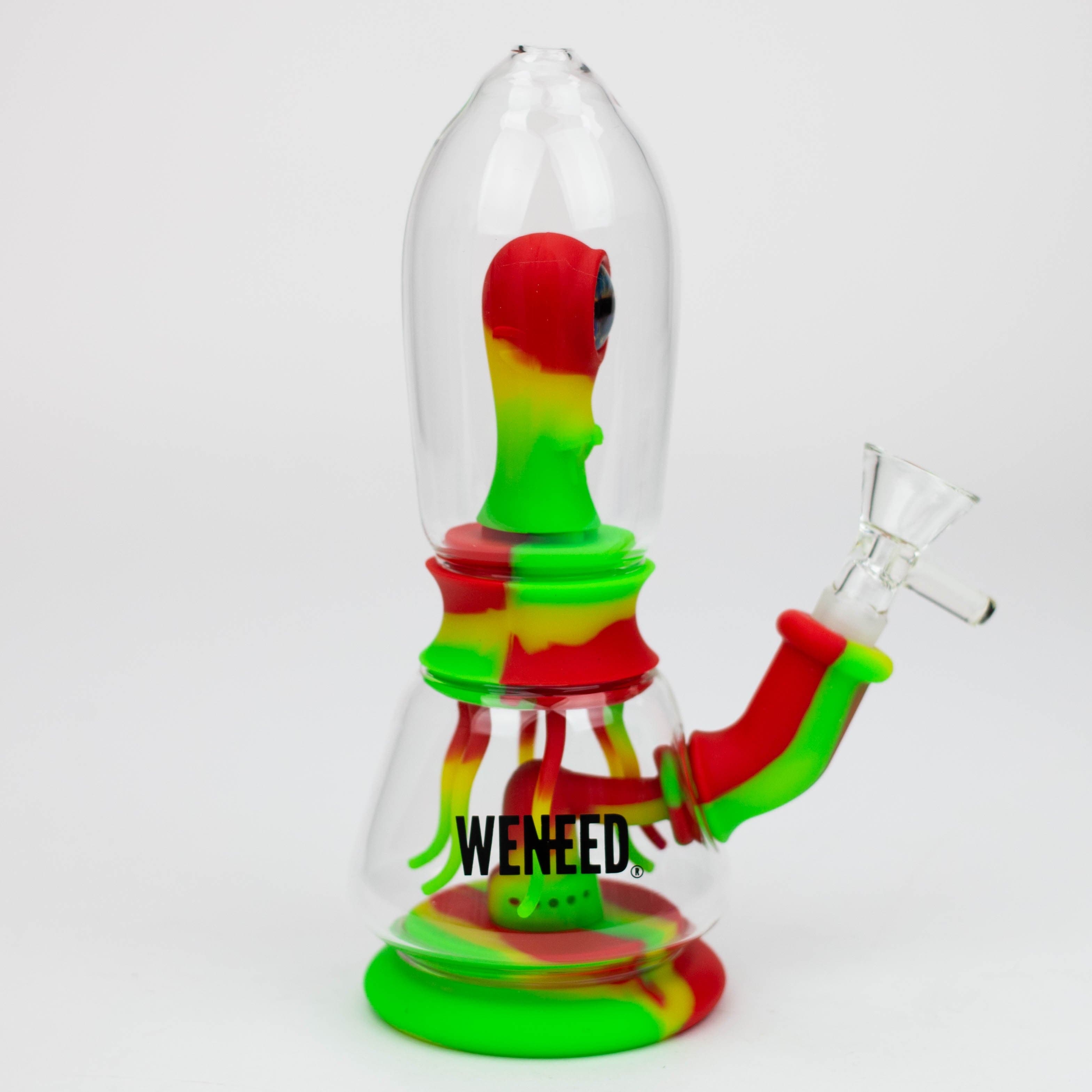 Weneed silicone monster double filter bong 7"_7