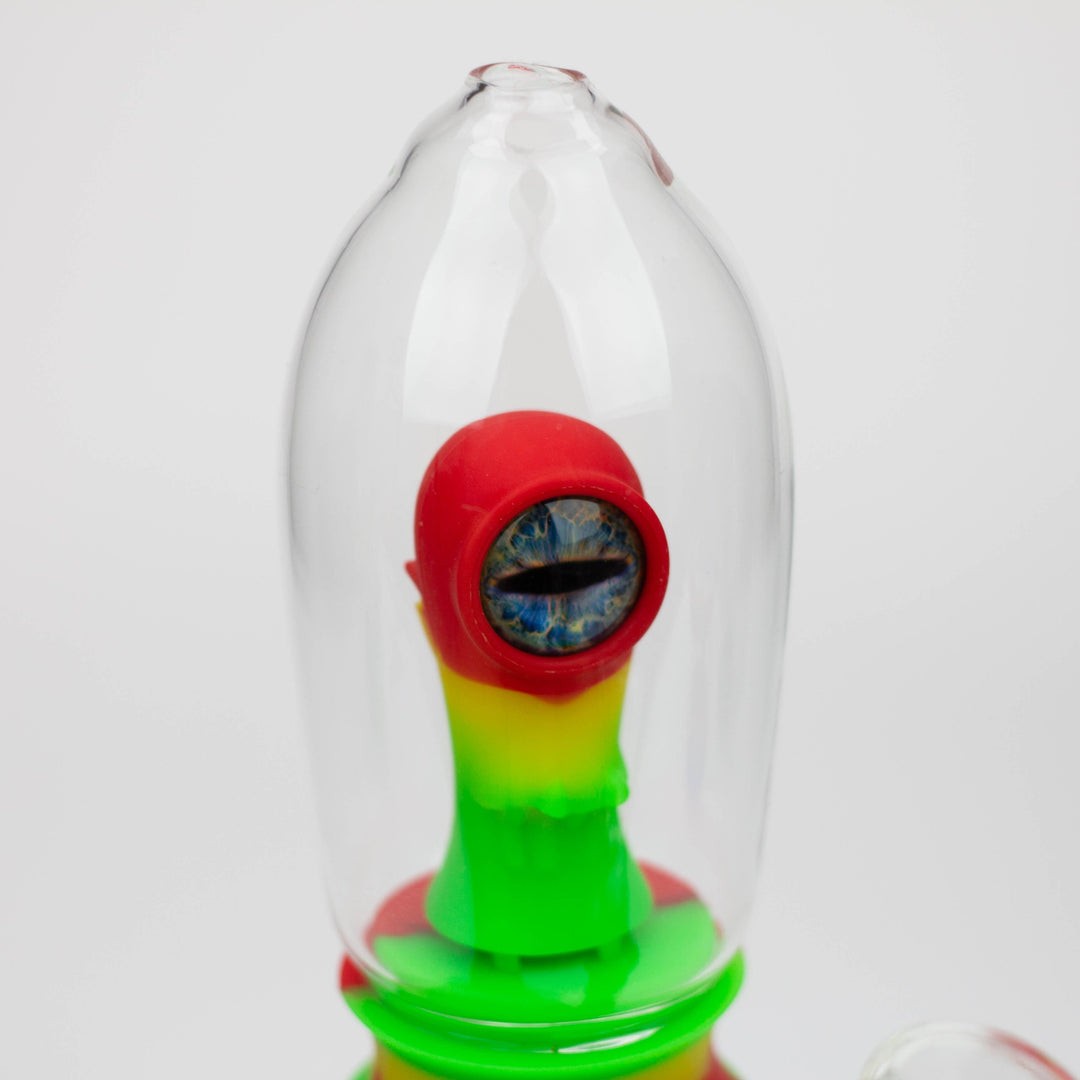 Weneed silicone monster double filter bong 7"_9