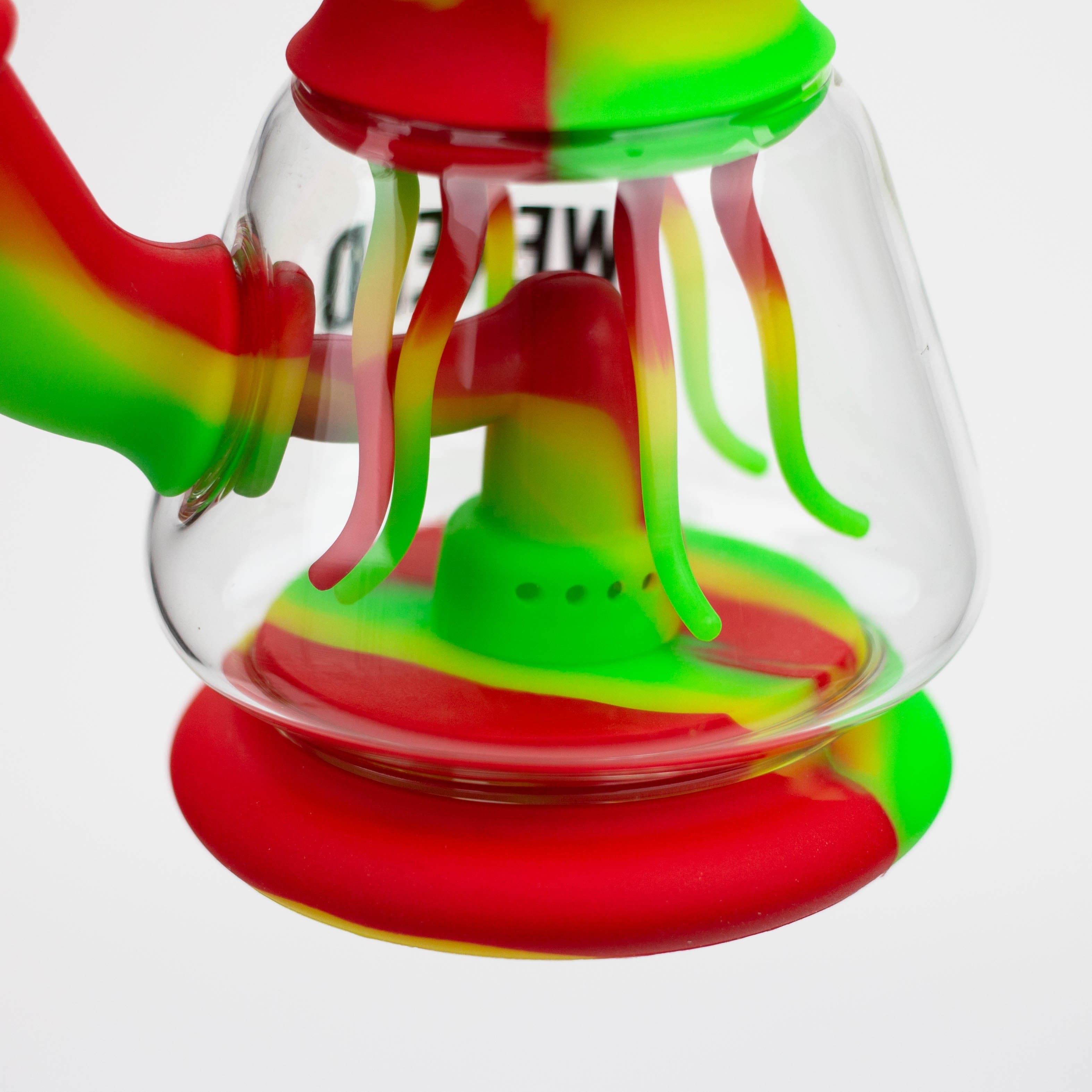 Weneed silicone monster double filter bong 7"_10