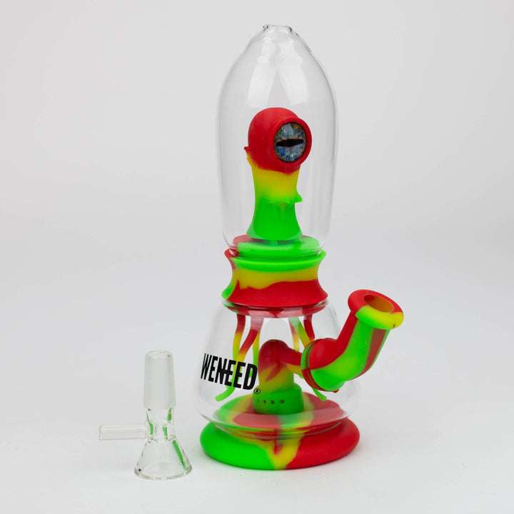 Weneed silicone monster double filter bong 7"_2