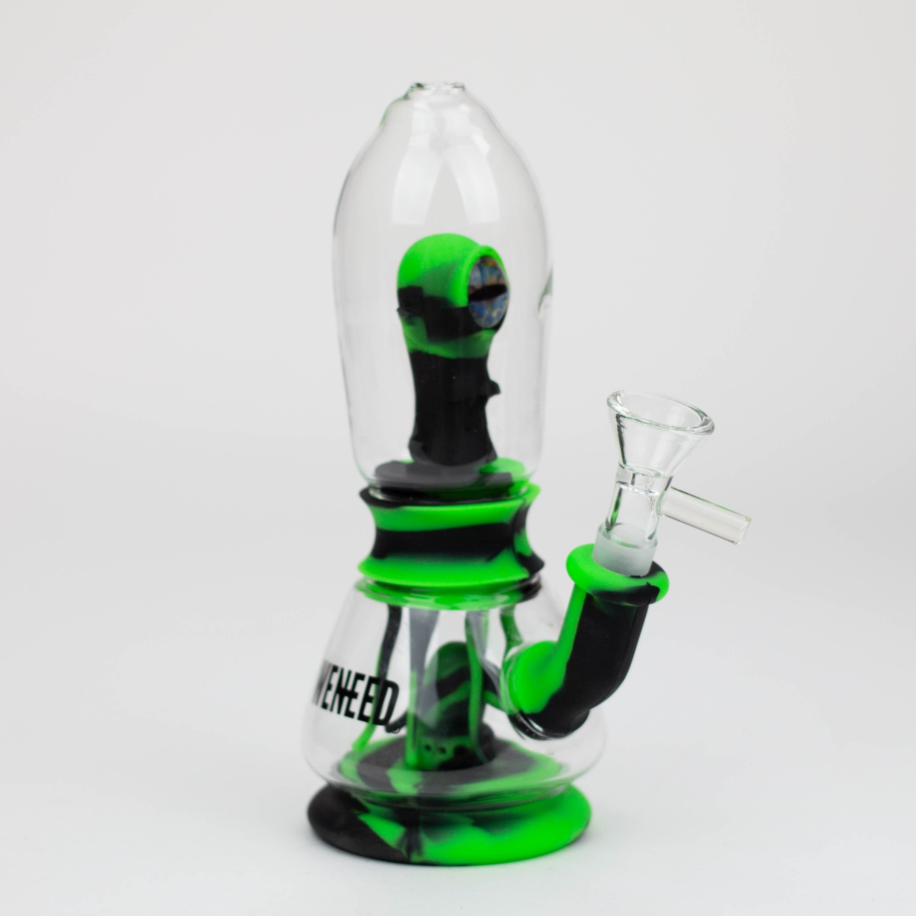 Weneed silicone monster double filter bong 7"_6