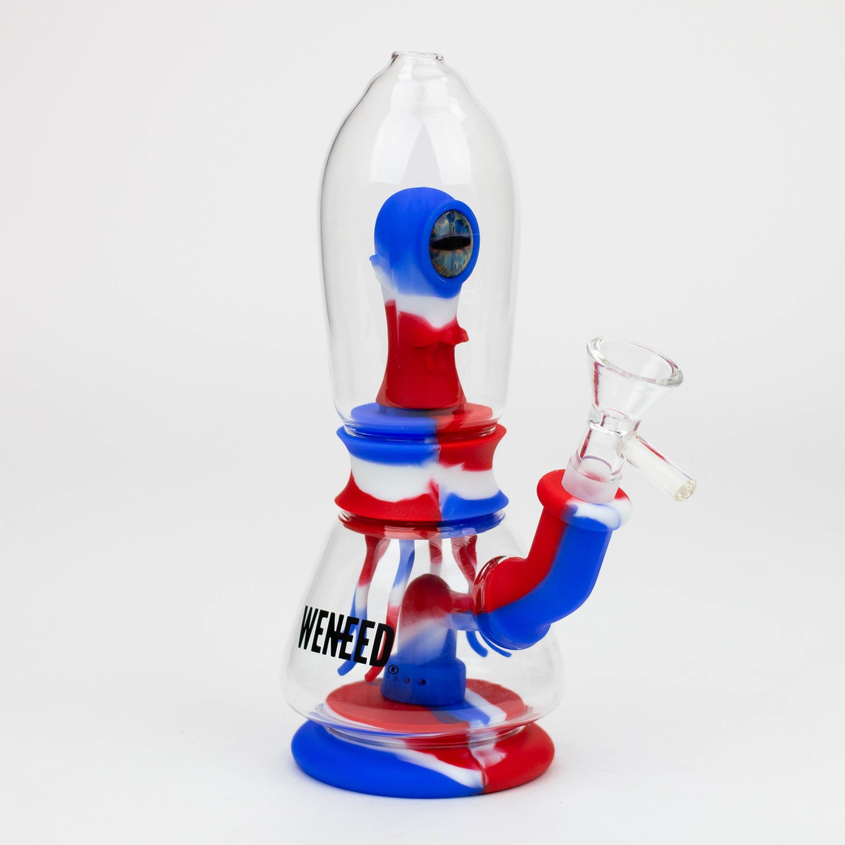Weneed silicone monster double filter bong 7"_3