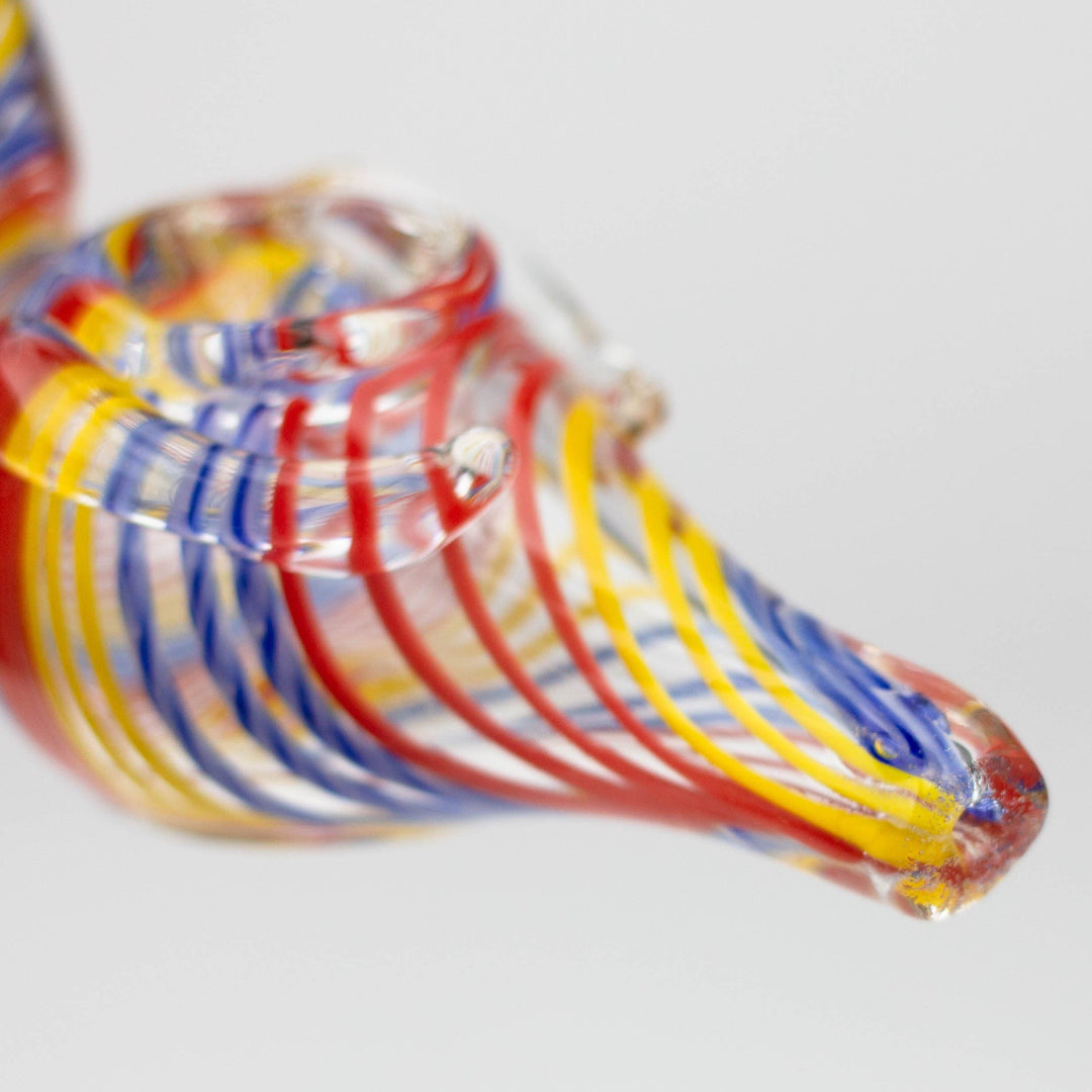 Duck glass hand pipe 5"_3