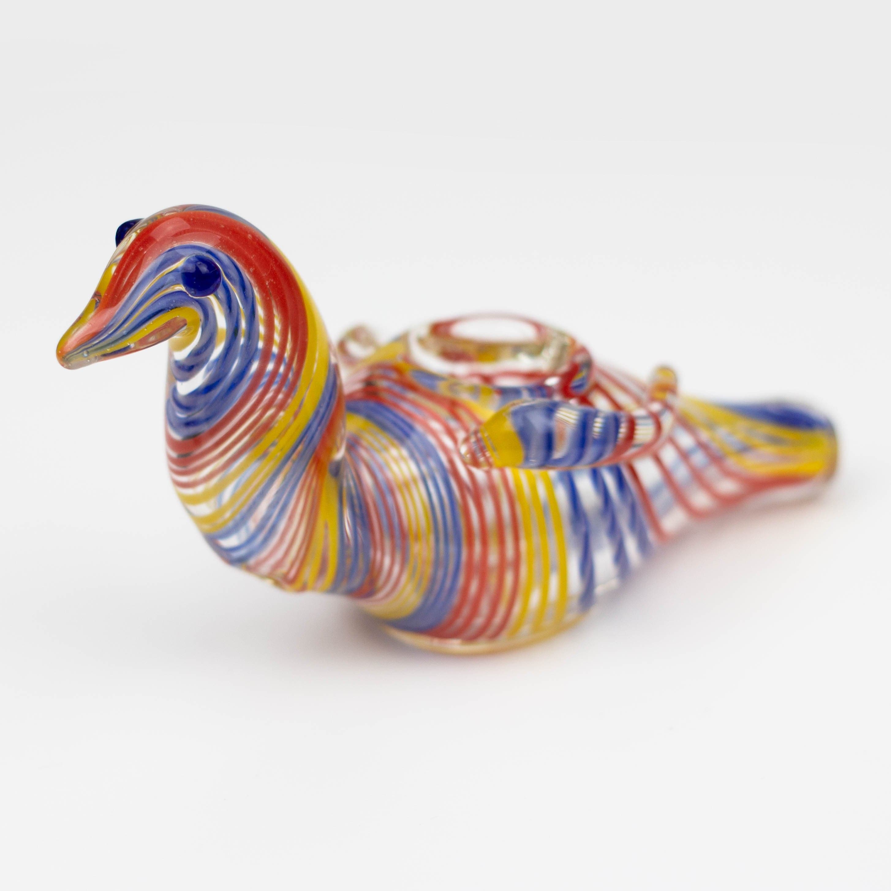 Duck glass hand pipe 5"_2