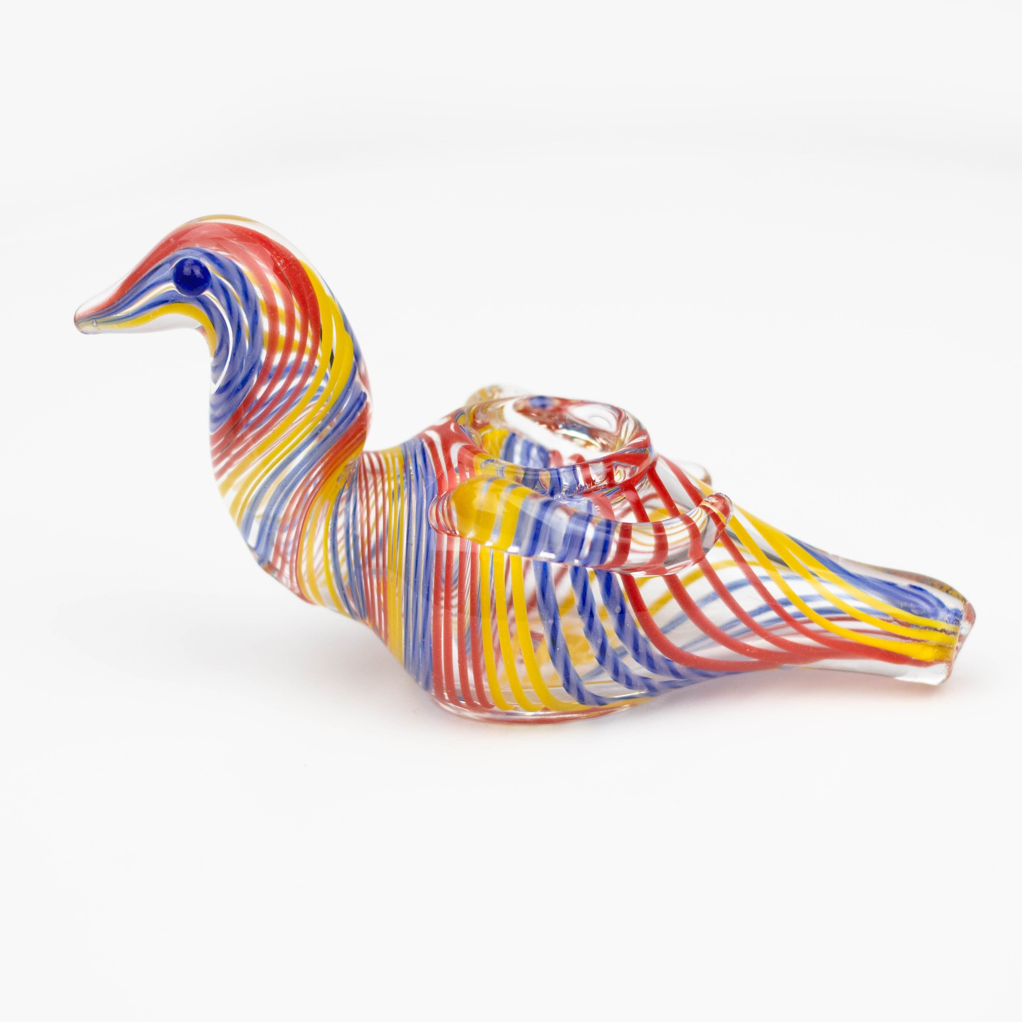Duck glass hand pipe 5"_4