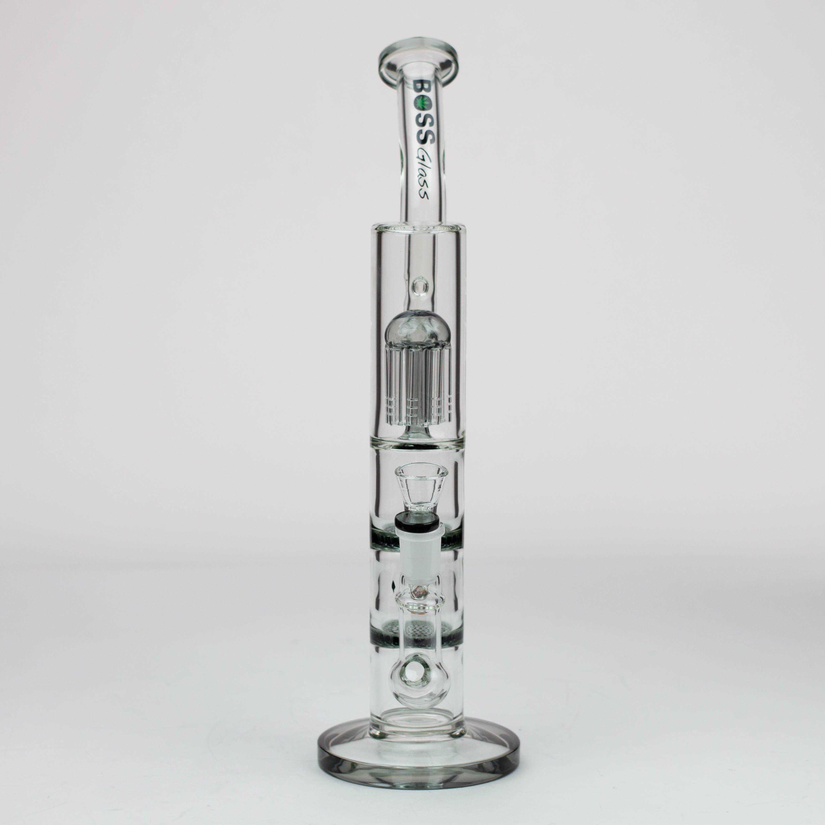 BOSS tree arm percolator and honeycomb diffuser glass pipes 16"_10