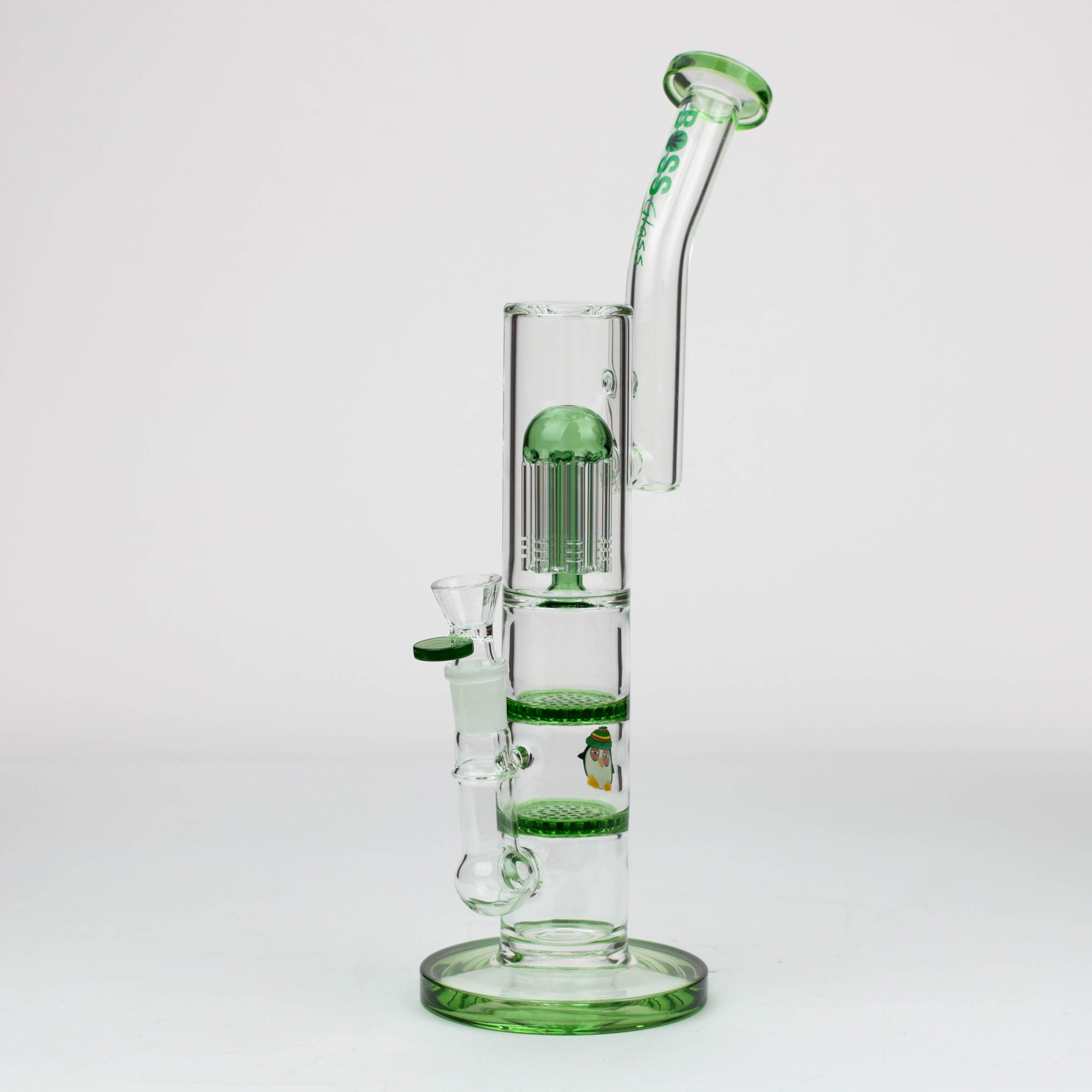 BOSS tree arm percolator and honeycomb diffuser glass pipes 16"_6