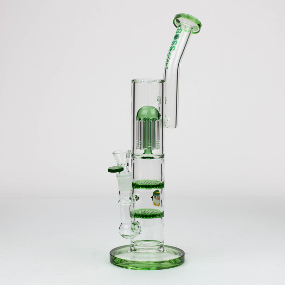 BOSS tree arm percolator and honeycomb diffuser glass pipes 16"_6