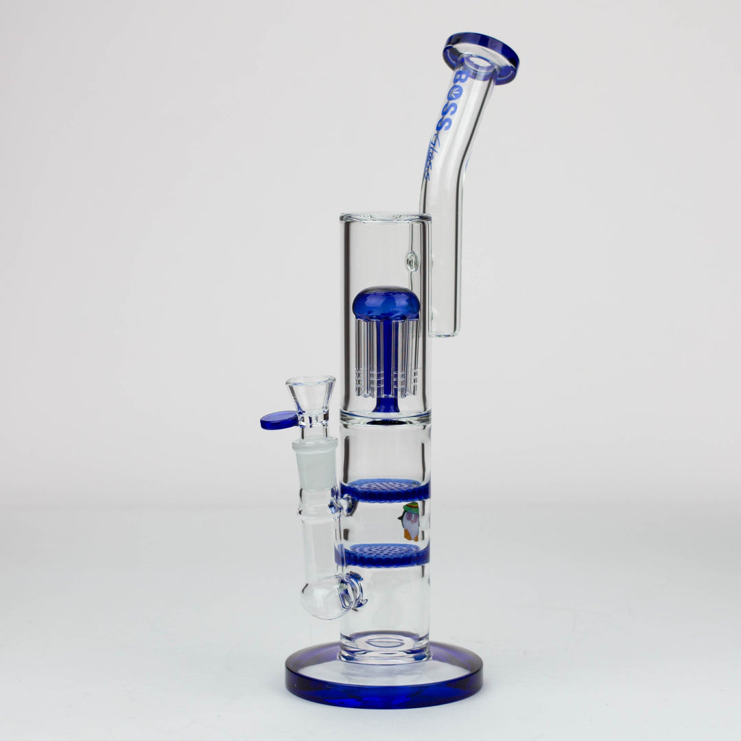 BOSS tree arm percolator and honeycomb diffuser glass pipes 16"_7