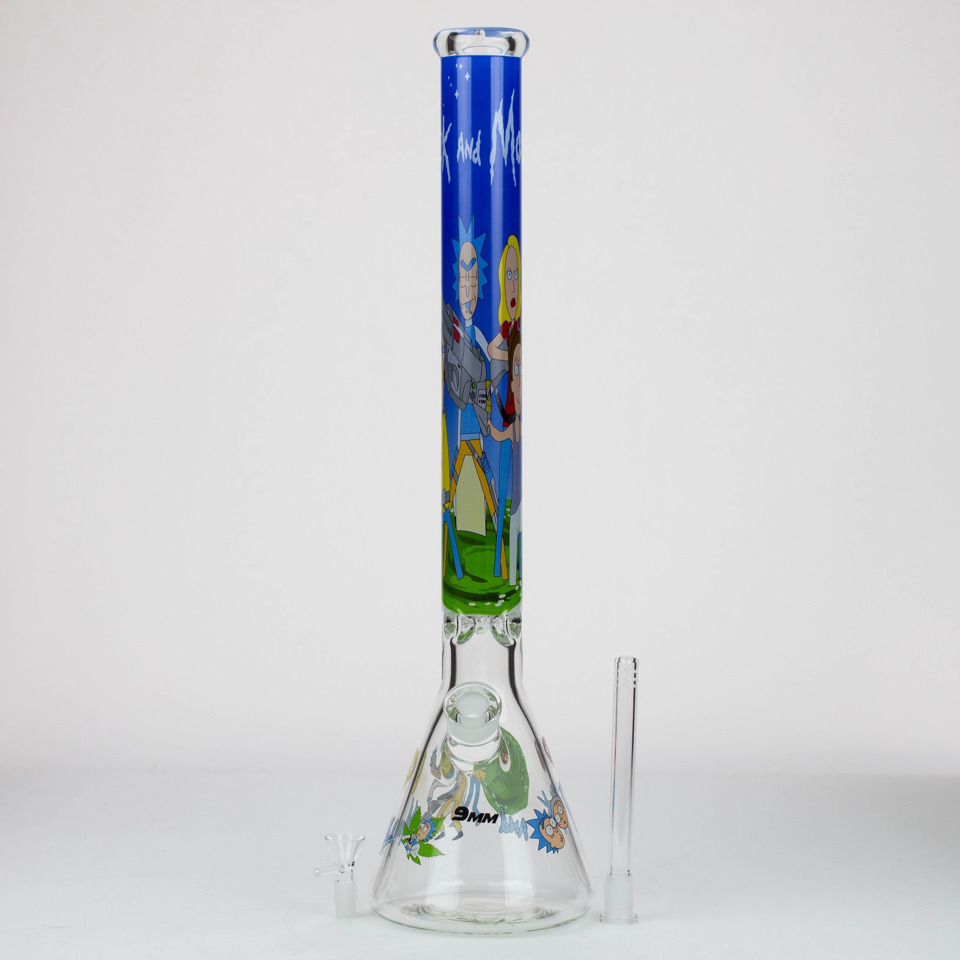 RM Cartoon 9 mm glass water pipes 22"_5