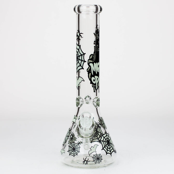 Glow in the dark 7 mm glass water pipes 14"_3