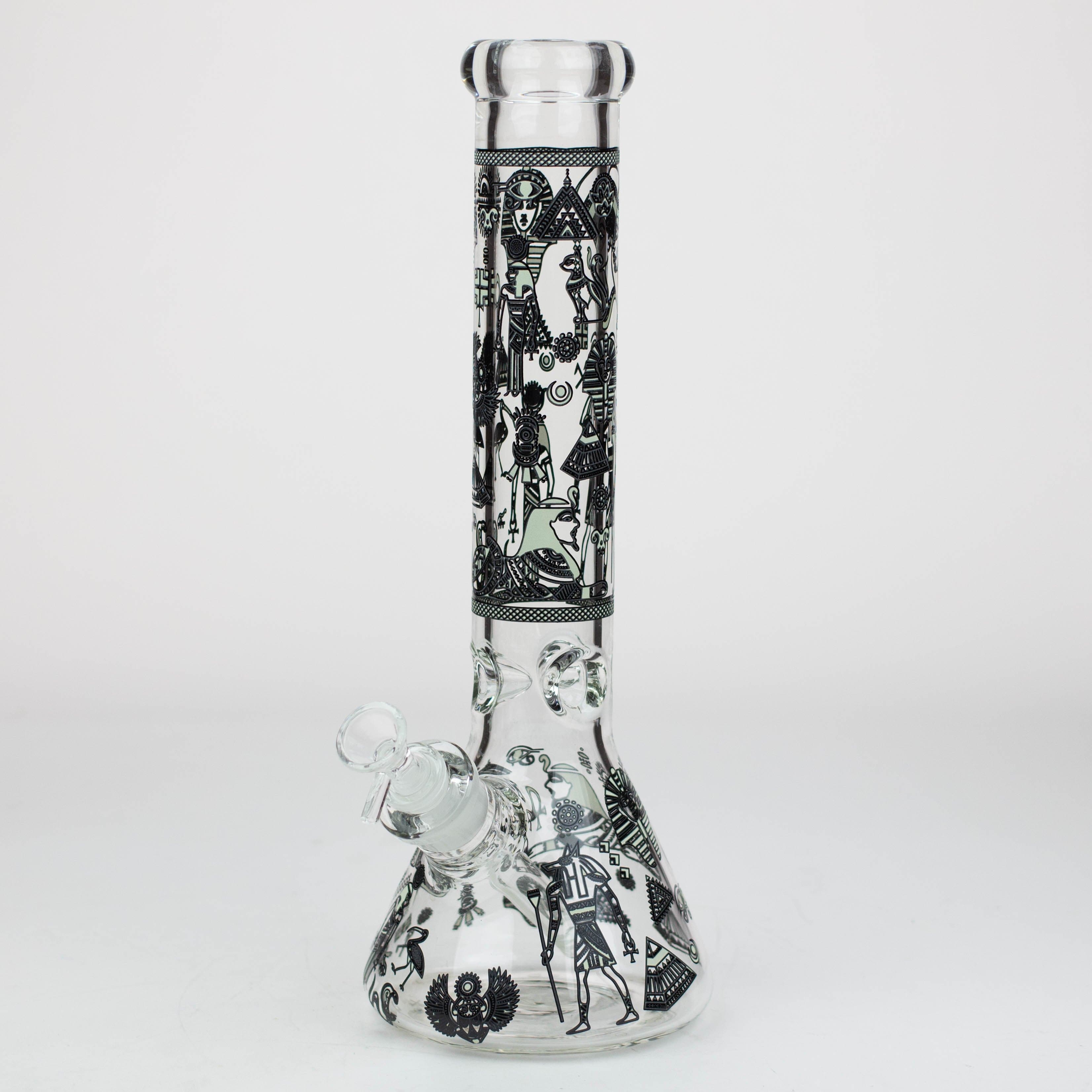 Glow in the dark 7 mm glass water pipes 14"_10