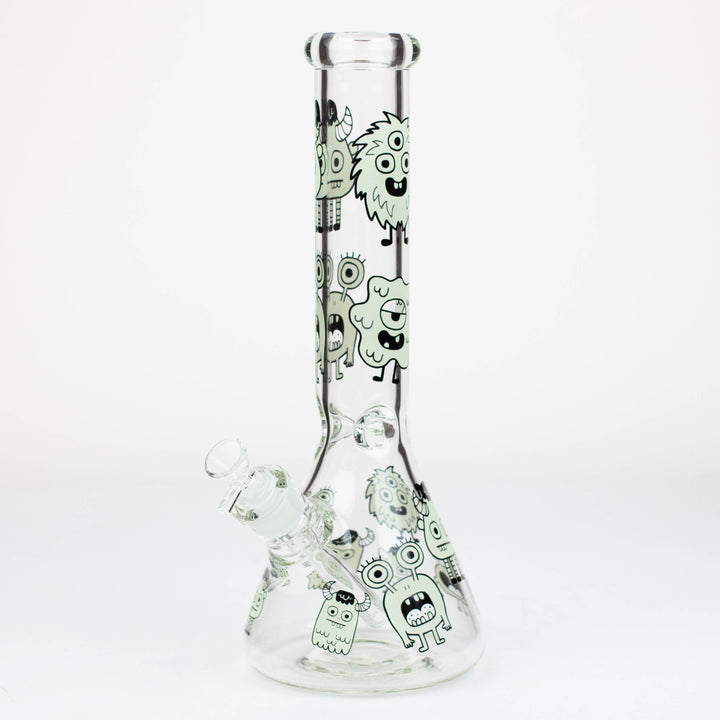 Glow in the dark 7 mm glass water pipes 14"_1