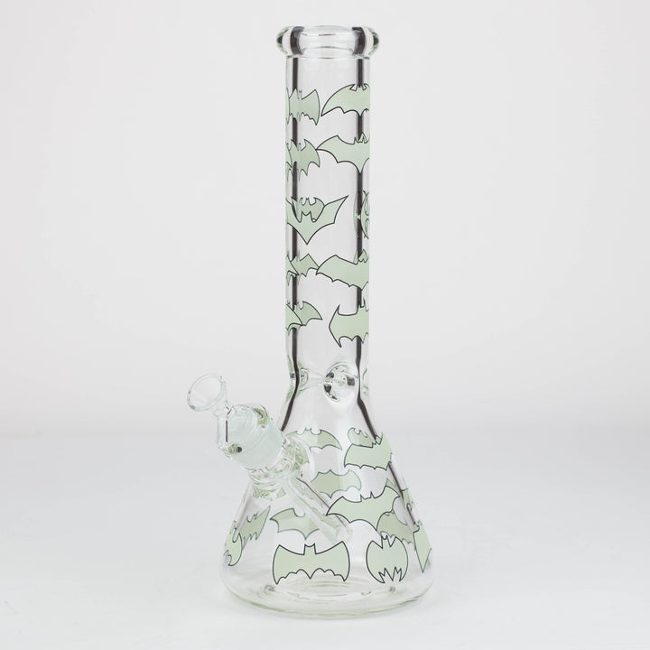 Glow in the dark 7 mm glass water pipes 14"_13