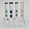 Blueberry 15 inch Double Tree Perc Beaker